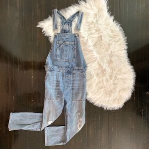 Gap XS petite denim overalls